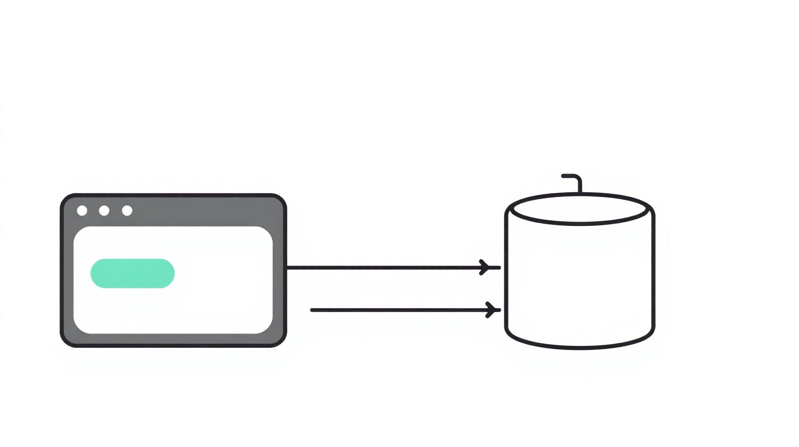 Illustration abstraite d'un flux de conversions entre un navigateur et un serveur